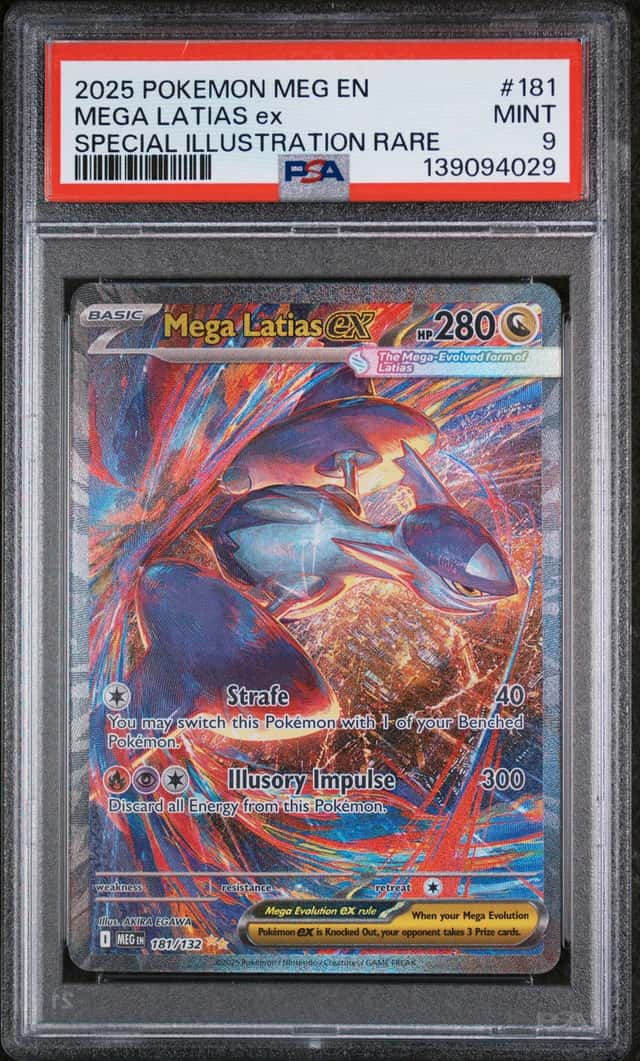 2025 Pokemon Mega Evolution Latias ex Special Illustration Rare #181/132 PSA 9