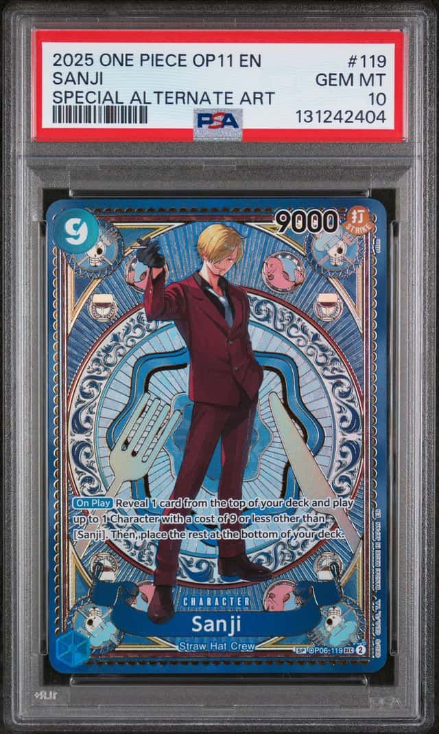 2025 One Piece OP11 Sanji #119 Special Alternate Art PSA 10 GEM MINT SP Alt Art