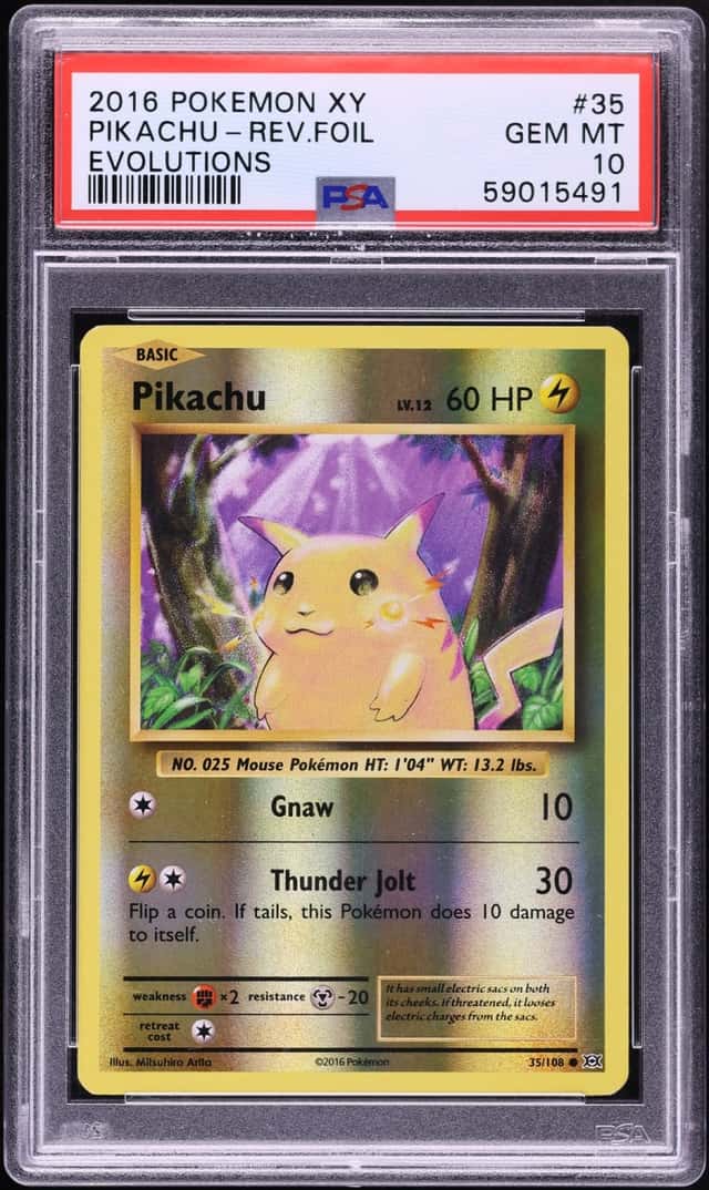 2016 Pokemon XY Evolutions Reverse Holo Pikachu #35 PSA 10 GEM MINT