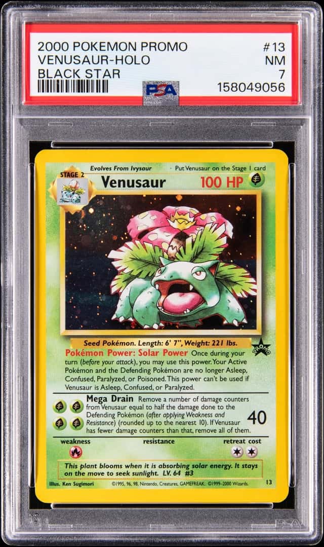 2000 Pokemon Promo Black Star Holo #13 Venusaur - PSA NM 7