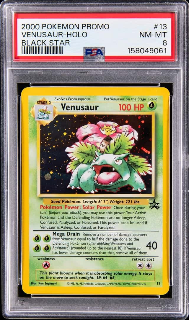 2000 Pokemon Promo Black Star Holo #13 Venusaur - PSA NM-MT 8