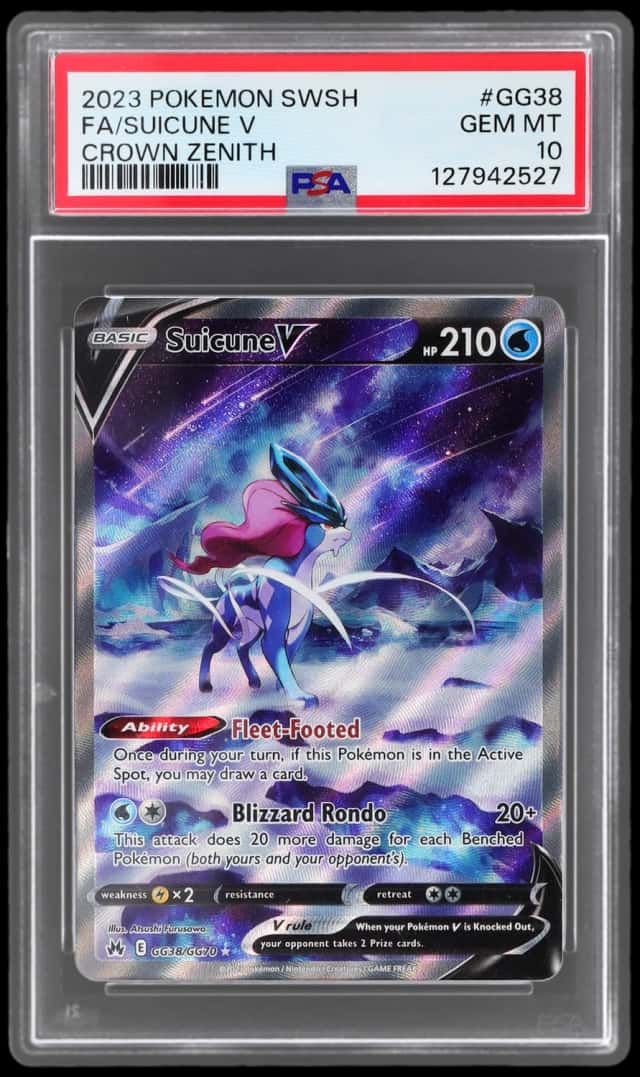 2023 Pokemon Sword and Shield Crown Zenith Galarian Gallery Suicune V #GG38