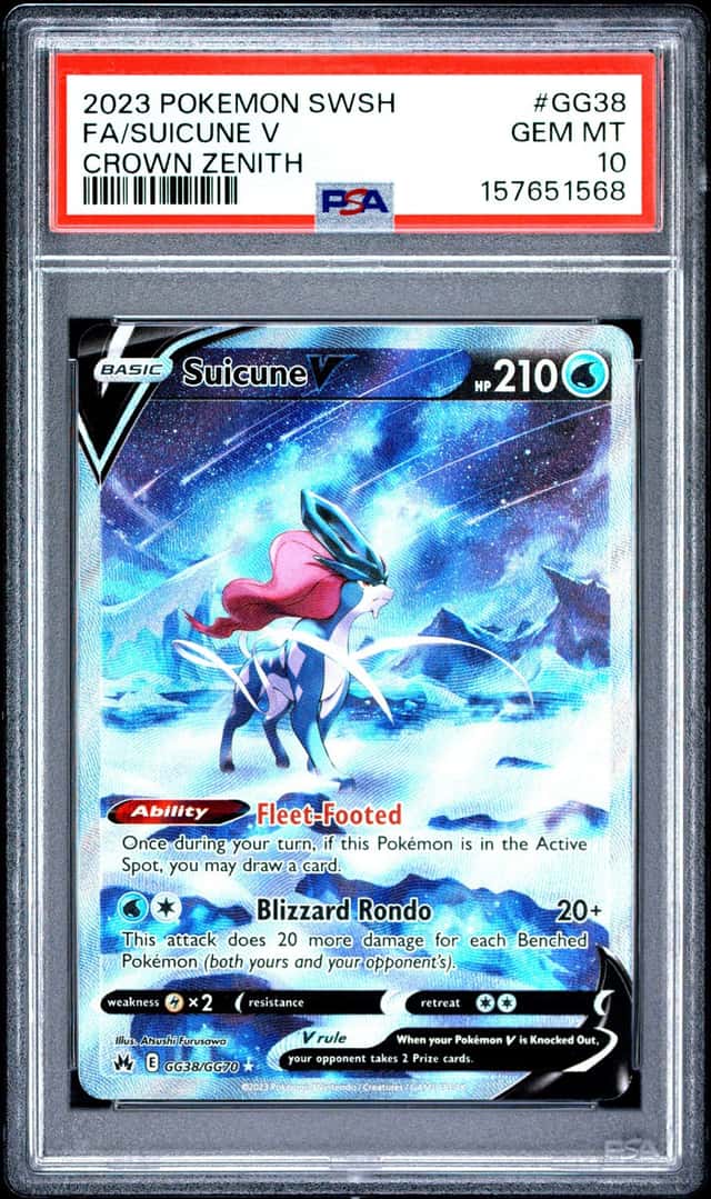 2023 Pokemon Sword and Shield Crown Zenith Galarian Gallery Suicune V #GG38