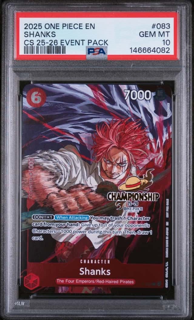 ONE PIECE SHANKS 2025 CHAMPIONSHIP 2025-26 EVENT PACK #083 PSA 10