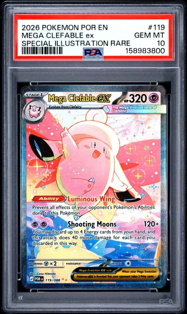 2026 POKEMON PERFECT ORDER SPECIAL ILLUSTRATION RARE MEGA CLEFABLE EX PSA 10