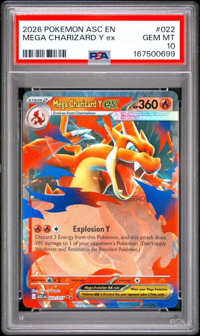 2026 POKEMON ASC EN-ASCENDED HEROES #022 MEGA CHARIZARD Y EX PSA 10