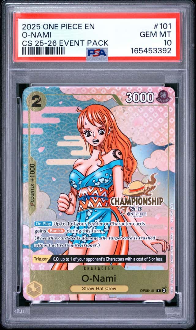 2025 ONE PIECE CHAMPIONSHIP 2025-26 EVENT PACK #101 O-NAMI PSA 10