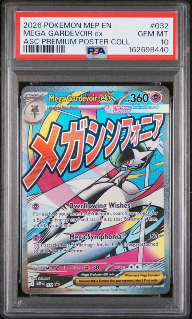 2026 POKEMON MEP PROMO PREMIUM POSTER COLLECTION #032 MEGA GARDEVOIR EX PSA 10