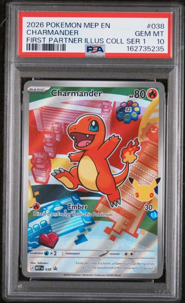 2026 POKEMON MEP FIRST PARTNER ILLUSTRATION COLLECTION #038 CHARMANDER PSA 10