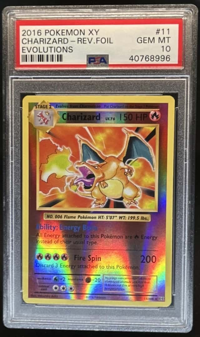 2016 Pokemon XY Evolutions Charizard Reverse Holo #11/108 PSA 10 GEM MINT