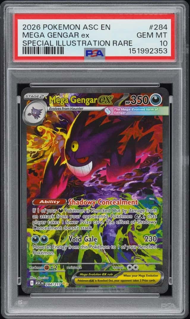 2026 Pokemon ASC EN Special Illustration Rare #284 Mega Gengar ex PSA 10