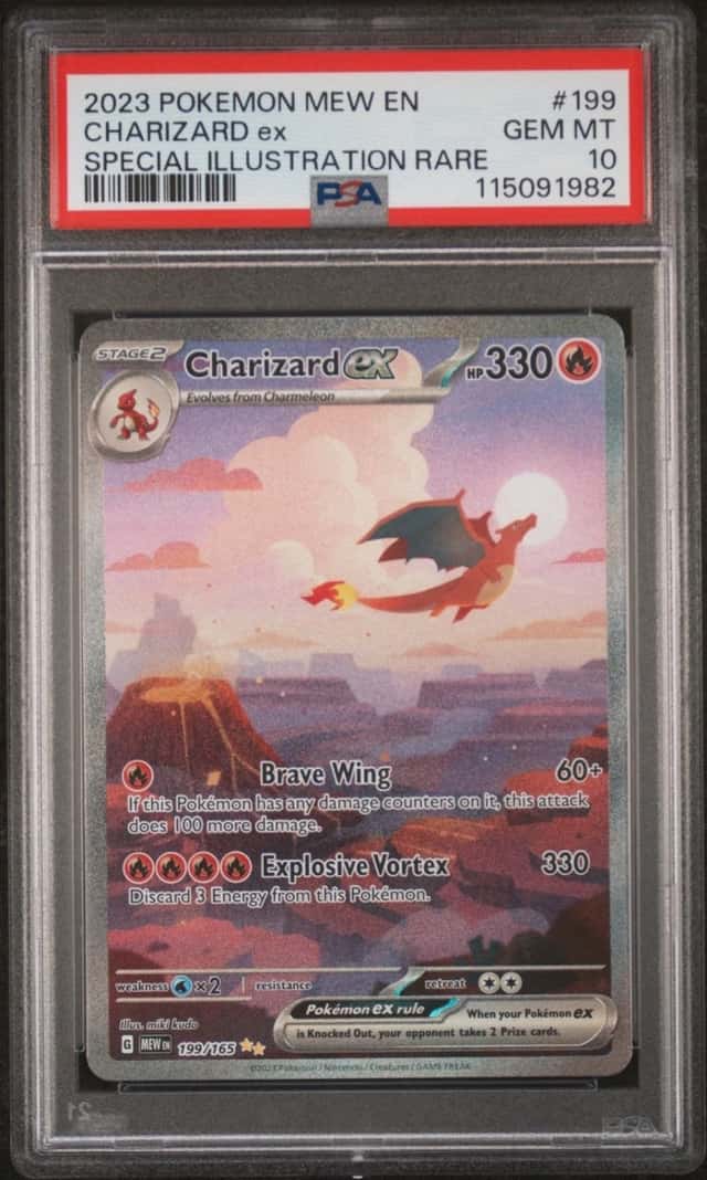 Pokemon TCG 2023 SV 151 Charizard ex 199/165 SIR Holo English PSA 10