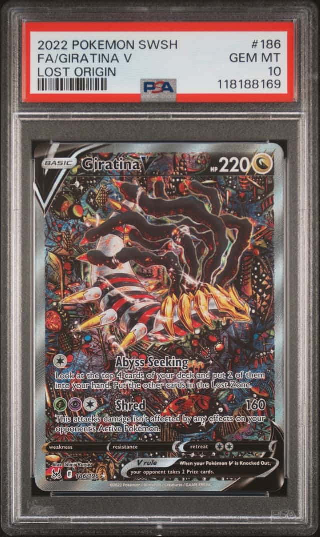 POKEMON FA/GIRATINA V 2022  SWORD & SHIELD LOST ORIGIN #186 PSA 10