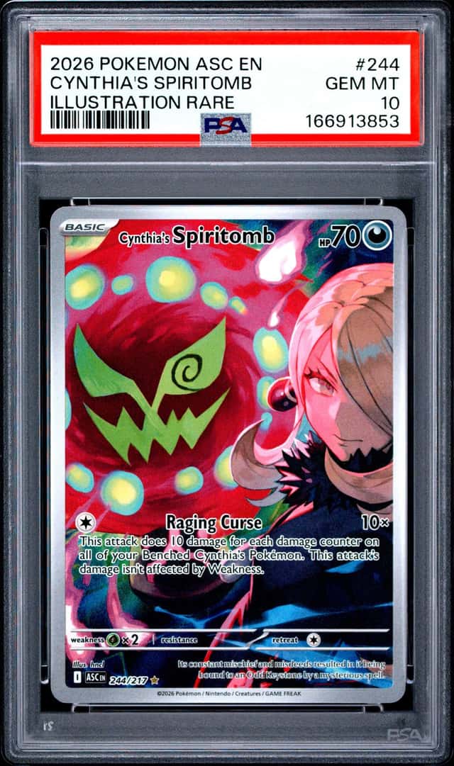 2026 Pokemon - Cynthia's Spiritomb 244/217 Me: Ascended Heroes Holo - PSA 10