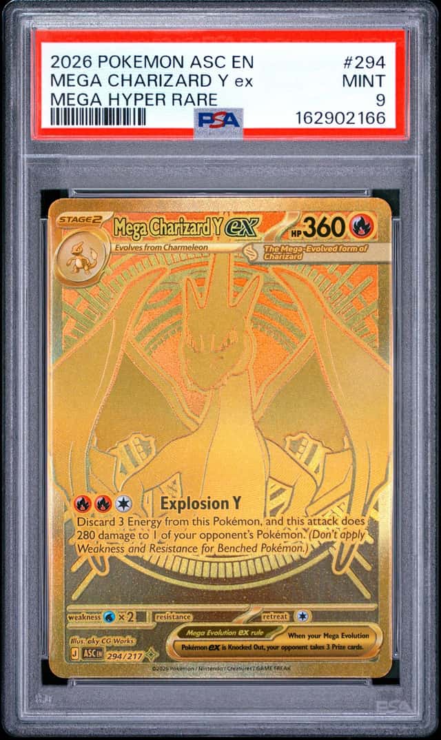 2026 Pokemon Ascended Heroes Mega Charizard Y ex Hyper Rare #294/217 PSA 9