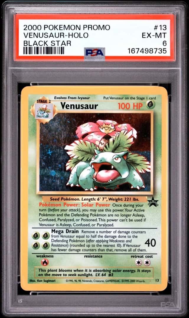 2000 POKEMON PROMO BLACK STAR #13 VENUSAUR-HOLO PSA 6