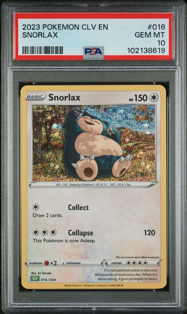 Pokemon TCG 2023 Classic Collection Snorlax 016/034 Holo PSA 10