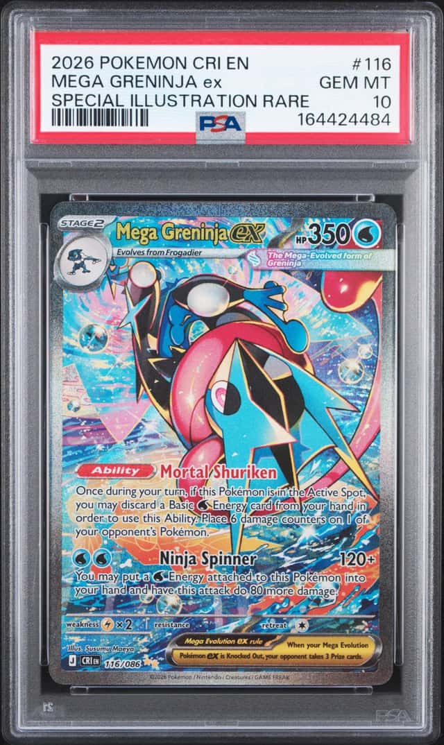 2026 Pokemon Chaos Greninja ex Special Illustration Rare #116/086 PSA 10 (84)