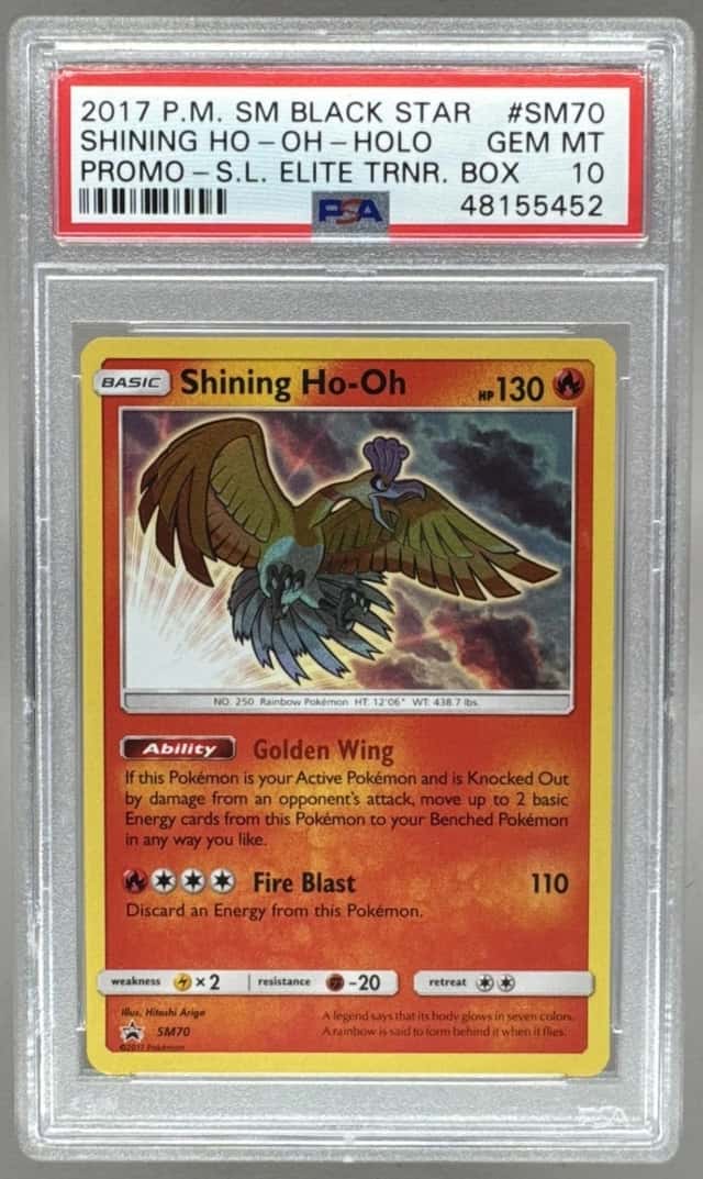 48155452 Shining Ho-Oh 2016 Pokemon SM Black Star Promos #SM70 PSA 10