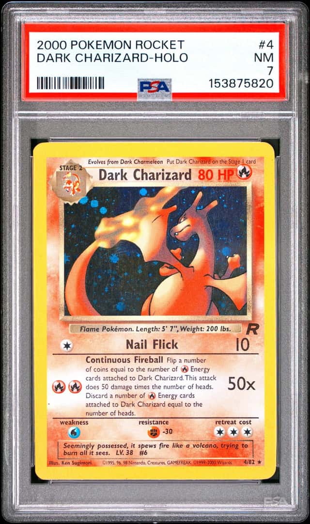 2000 Pokemon Rocket #4 Dark Charizard Holo PSA 7 NEAR MINT