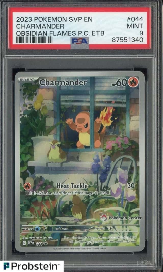 2023 Pokemon Charmander SVP 044 Pokemon Center Promo Obsidian Flames PSA 9