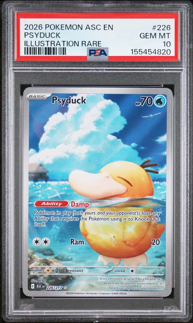 2026 Pokemon ASC EN #226 Psyduck Illustration Rare PSA 10 GEM MINT