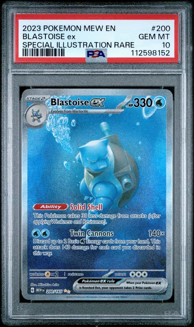 2023 Pokemon SV 151 Blastoise ex Special Illustration Rare #200/165 PSA 10