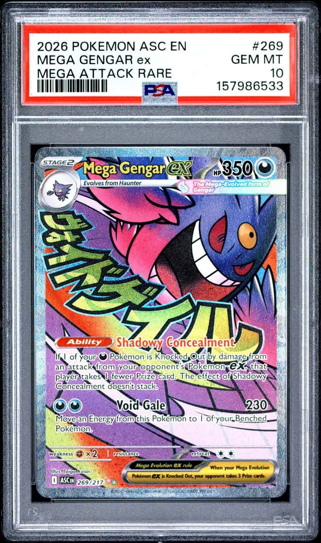 2026 Pokemon ASC EN #269 Mega Gengar ex Mega Attack Rare PSA 10