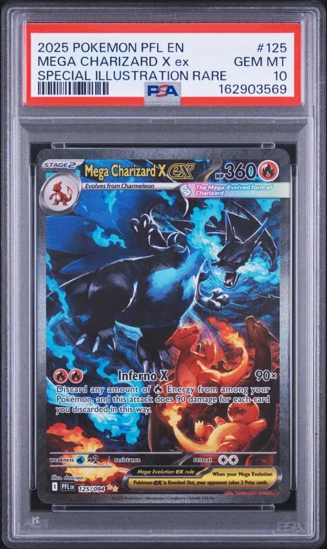2025 POKEMON PHANTASMAL FLAMES SPECIAL ILLUSTRATION MEGA CHARIZARD X EX PSA 10