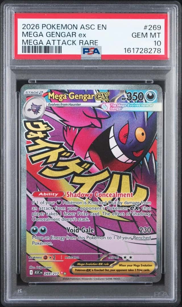 2026 POKEMON ASC EN-ASCENDED HEROES MEGA ATTACK RARE #269 MEGA GENGAR EX PSA 10