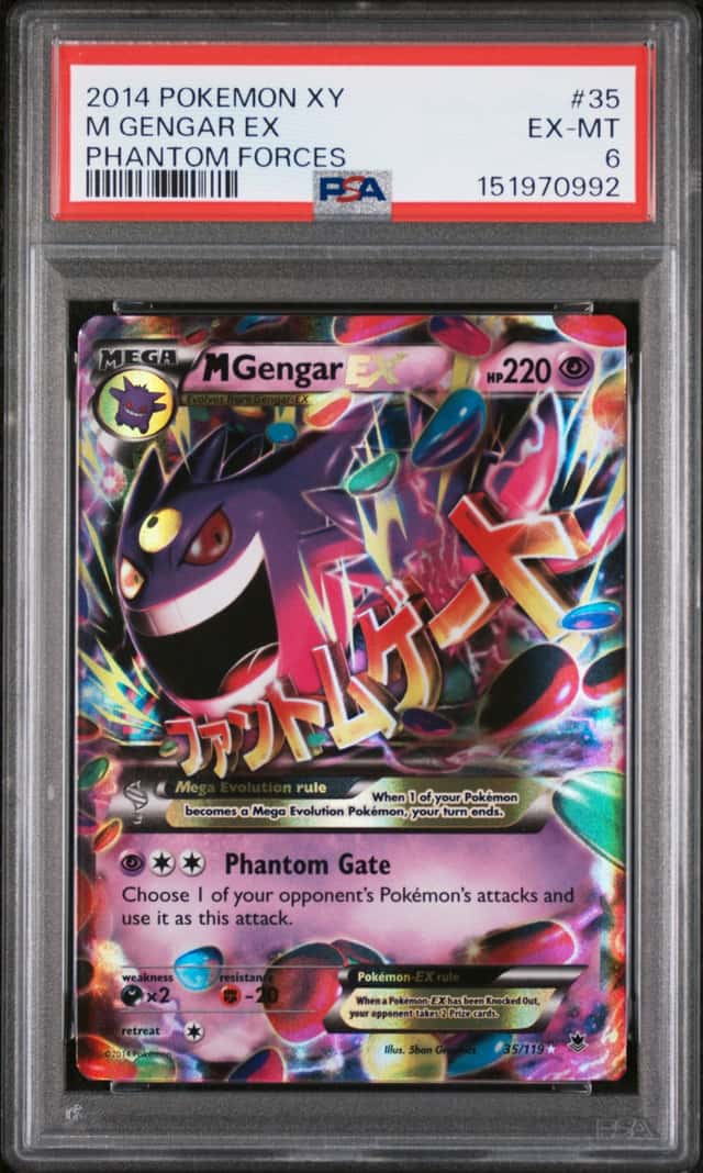 M Gengar ex #35 XY Phantom Forces 2014 Pokemon PSA 6 151970992