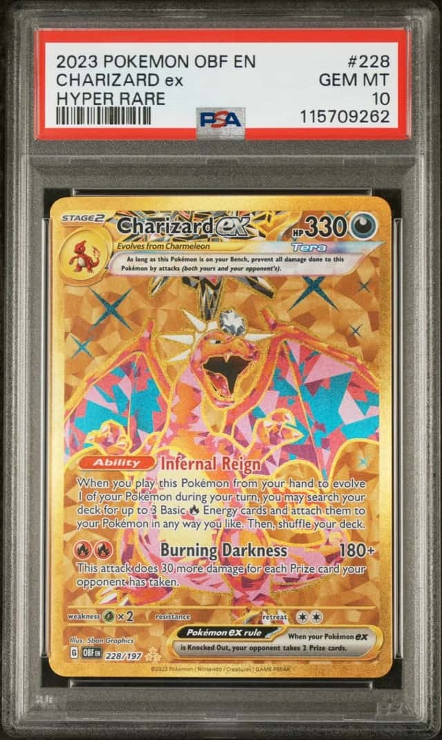 Pokemon Charizard ex Obsidian Flames 228/197 Hyper Rare PSA 10 Gem Mint