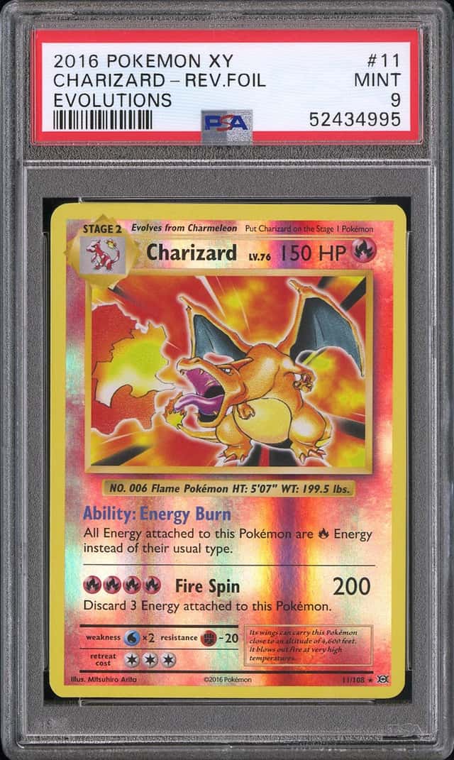 Pokemon Charizard Reverse Holo XY Evolutions 11/108 PSA 9 Mint