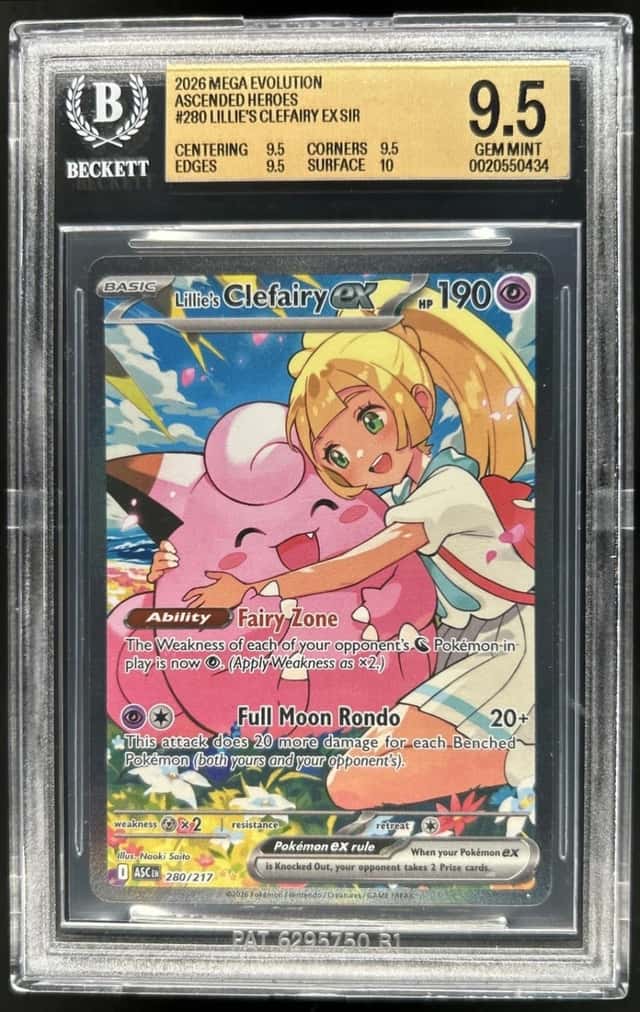 2026 Pokemon Lillie's Clefairy ex Special Illustration Rare #280/217 BGS 9.5