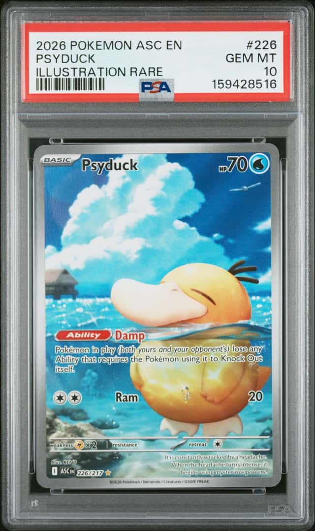2026 Pokemon Ascended Heroes Psyduck Illustration Rare #226/217 PSA 10 GEM MINT