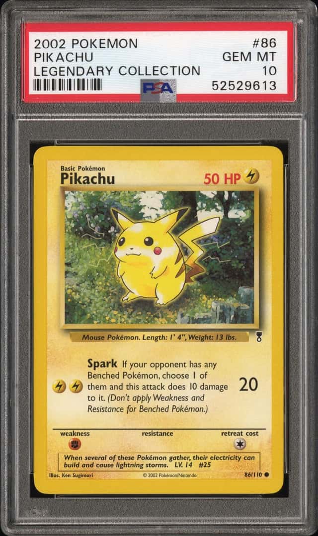Pokemon Pikachu Legendary Coll. 86 PSA 10 Gem Mint