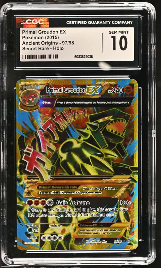 Pokemon Primal Groudon EX XY Ancient Origins 97/98 Secret Rare CGC 10 Gem Mint