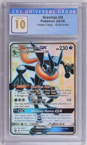 Pokemon Greninja Gx Hidden Fates SV56/SV94 Shiny Vault Full Art CGC 10 Pristine