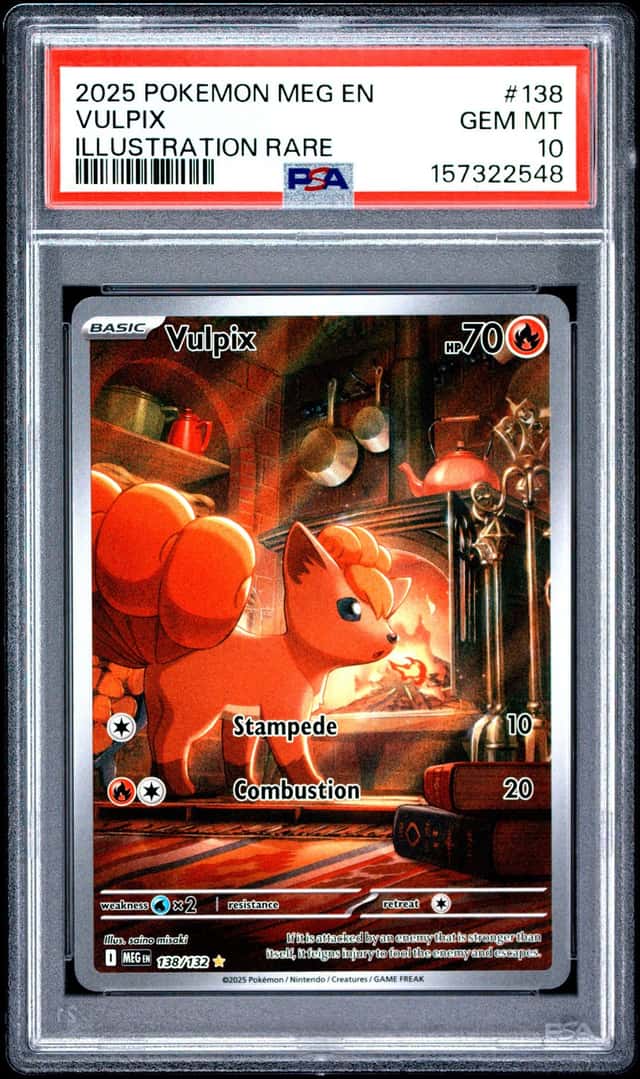 Pokemon Vulpix Mega Evolution 138/132 Illustration Rare PSA 10 Gem Mint