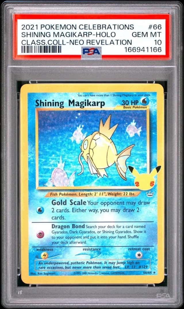 Pokemon Celebrations Shining Magikarp Holo Classic Coll Neo #66 PSA 10 Gem