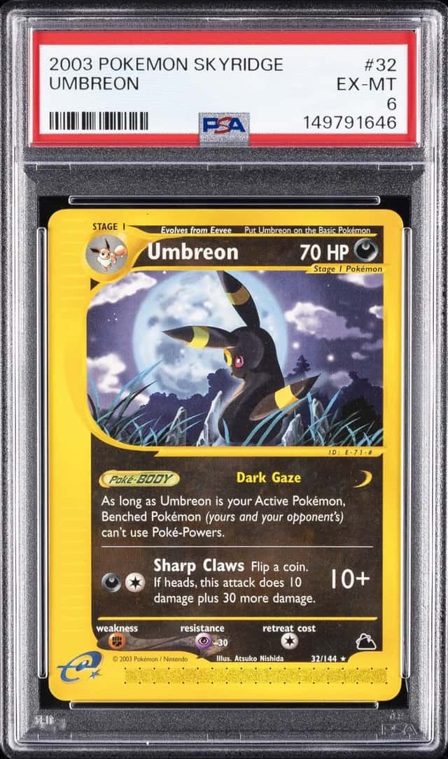 2003 POKEMON SKYRIDGE #32 UMBREON PSA 6