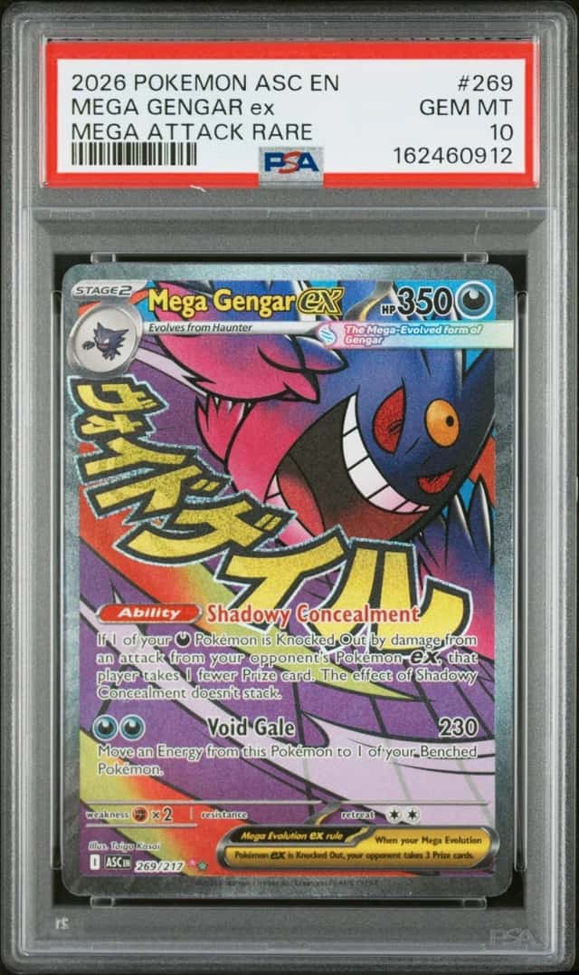 2026 POKEMON ASC EN-ASCENDED HEROES MEGA ATTACK RARE #269 MEGA GENGAR EX PSA 10