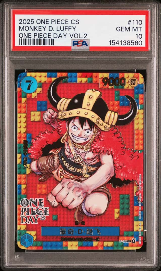 One Piece PSA 10 Monkey D. Luffy Promo 2025 P-110 One Piece Day Vol.2 Chinese