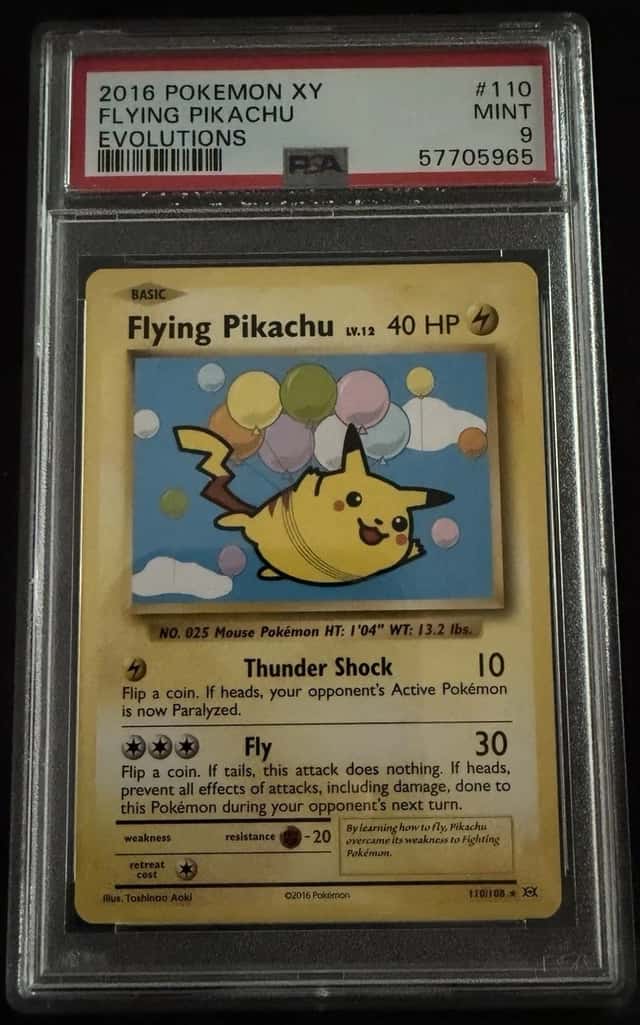 2016 Pokemon XY Flying Pikachu Evolutions #110 Mint 9
