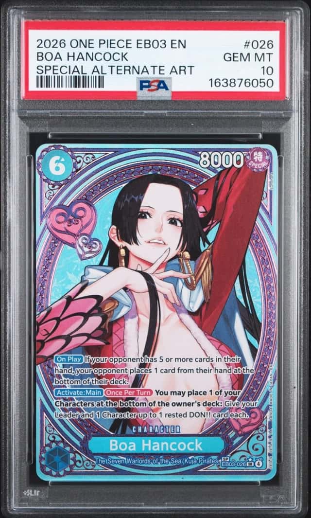 2026 ONE PIECE EB03-EXTRA BOOSTER -ONE PIECE HEROINES - BOA HANCOCK PSA 10