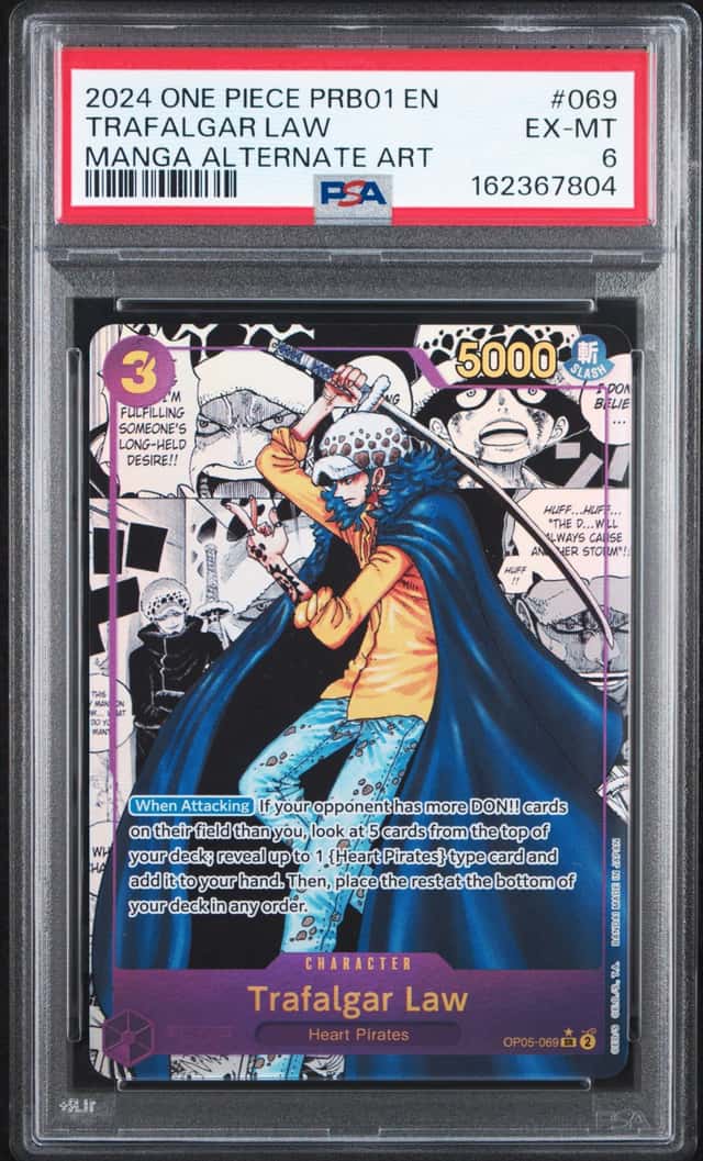 2024 One Piece Trafalgar Law Manga Alternate Art #OP05-069 PSA 6