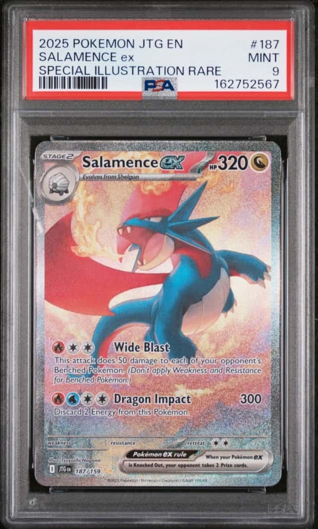2025 POKEMON JOURNEY TOGETHER SPECIAL ILLUSTRATION RARE SALAMENCE EX PSA 9