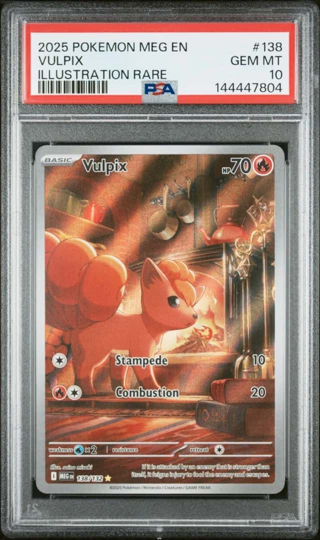 2025 POKEMON MEG EN-MEGA EVOLUTION ILLUSTRATION RARE #138 VULPIX PSA 10