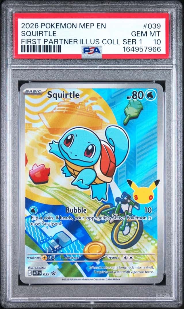 2026 POKEMON MEP FIRST PARTNER ILLUSTRATION COLLECTION #039 SQUIRTLE PSA 10