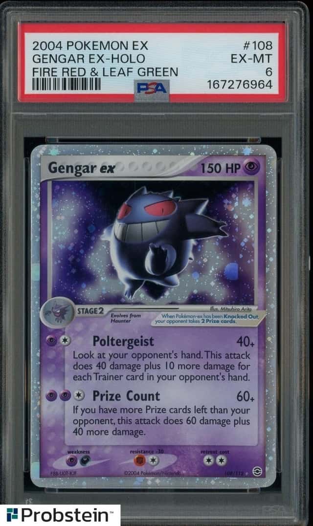 2004 Pokemon EX Fire Red & Leaf Green #108 Gengar EX Holo PSA 6 EX-MT